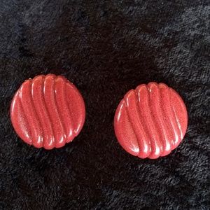 Vintage Karla Jordan - Red Limestone Earrings